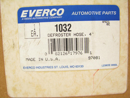 Everco 1032 Defroster Defrost Duct Hose 4'' Diameter, 34'' Length