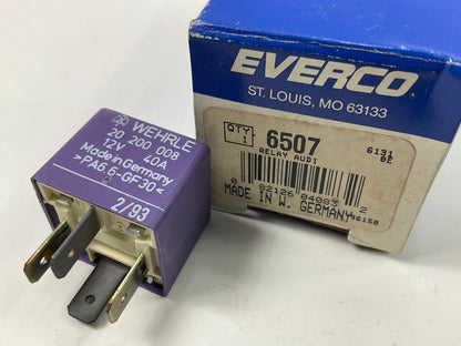 Everco 6507 A/C Relay For 1980-1983 Audi 5000, Wehrle 20-200-008 / 20200008