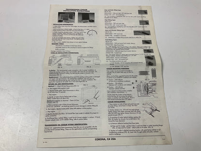 Missing Fitting - Everco Auto Trans Oil Cooler Kit W/ Install Kit 12''x7-1/2x3/4''