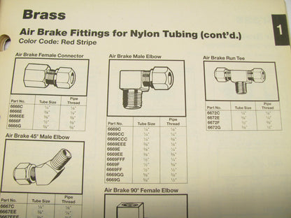 Everco 98978 Brass & Brake Line Catalog W/ Brake System Parts, Tubing, Tools