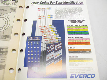Everco 98978 Brass & Brake Line Catalog W/ Brake System Parts, Tubing, Tools