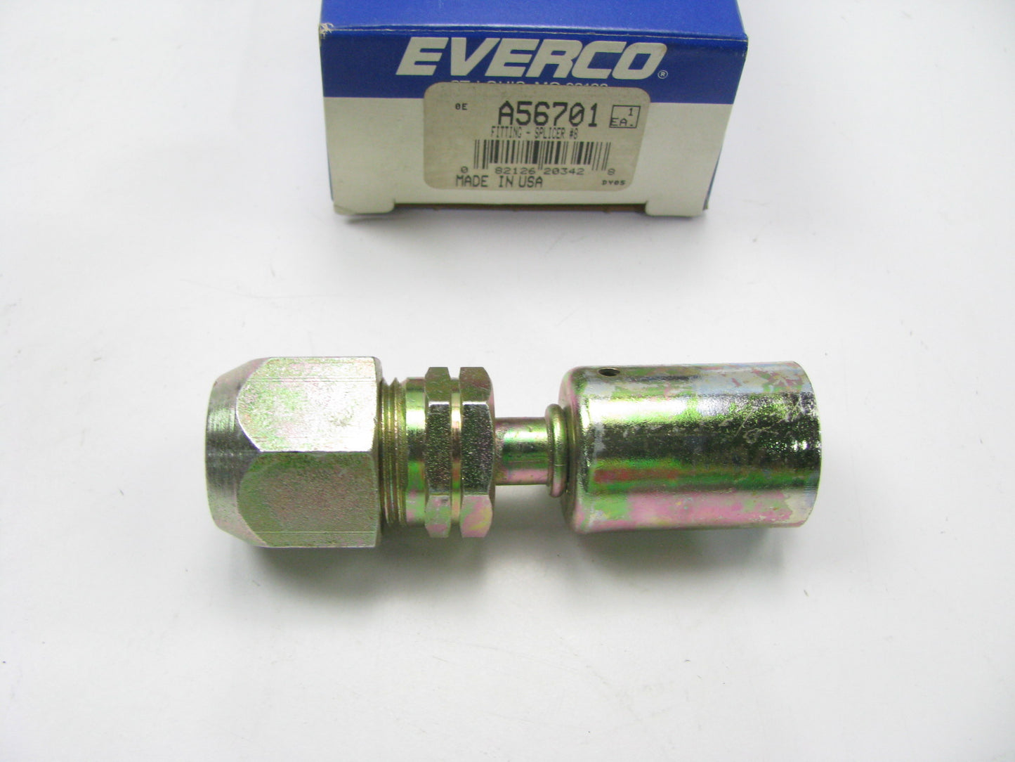 Everco A56701 A/C Line -8 Hose Straight Beadlock Compression Fitting , 5/8''