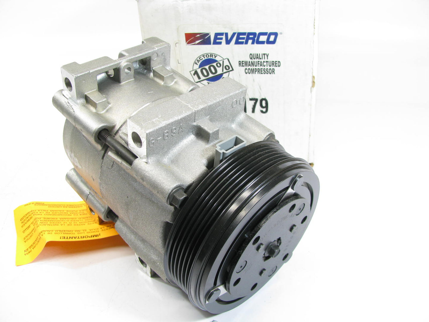 Everco A73179 A/C Compressor W/ Clutch FS10 6 Groove 7/8'' Width A93129