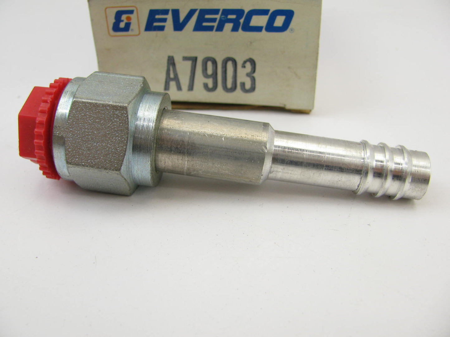 Everco A7903 Size 10 A/C Hose End Fitting - Straight 5/8'' X 7/8''-14 3 Barb