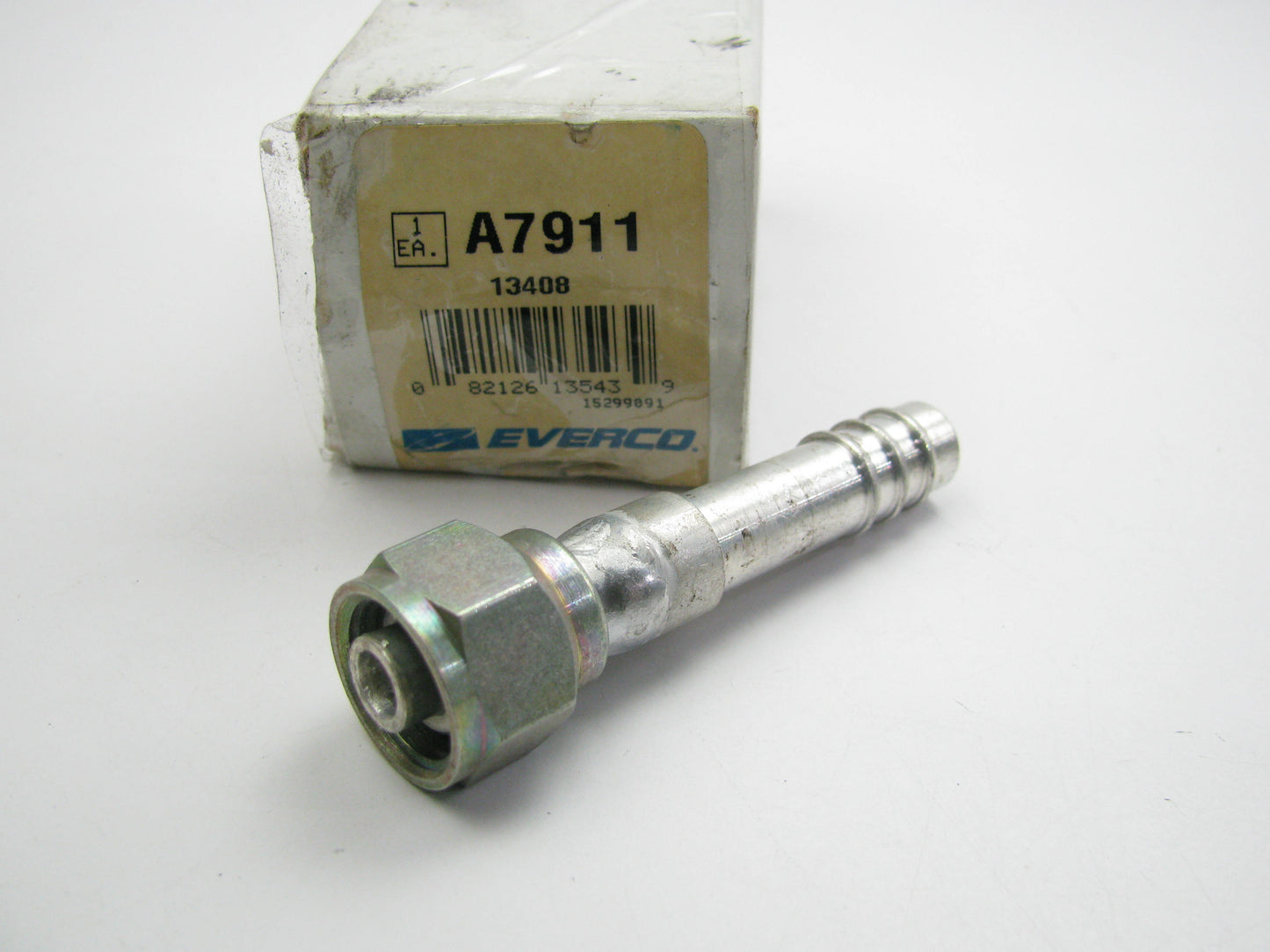 Everco A7911 Size 8 A/C Hose End Fitting - Straight 3/8'' X 5/8''-16 3 Barb