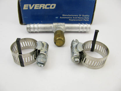 Everco A8222 Size 8 A/C Hose End Fitting - Splicer W/ #12 Service Port 3 Barb