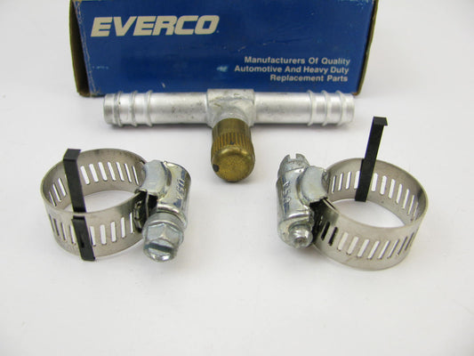 Everco A8222 Size 8 A/C Hose End Fitting - Splicer W/ #12 Service Port 3 Barb