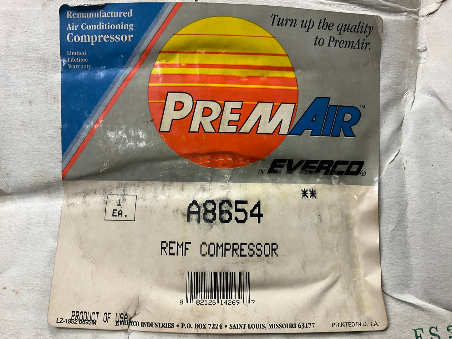 REMAN. Everco A8654 R4 A/C Compressor