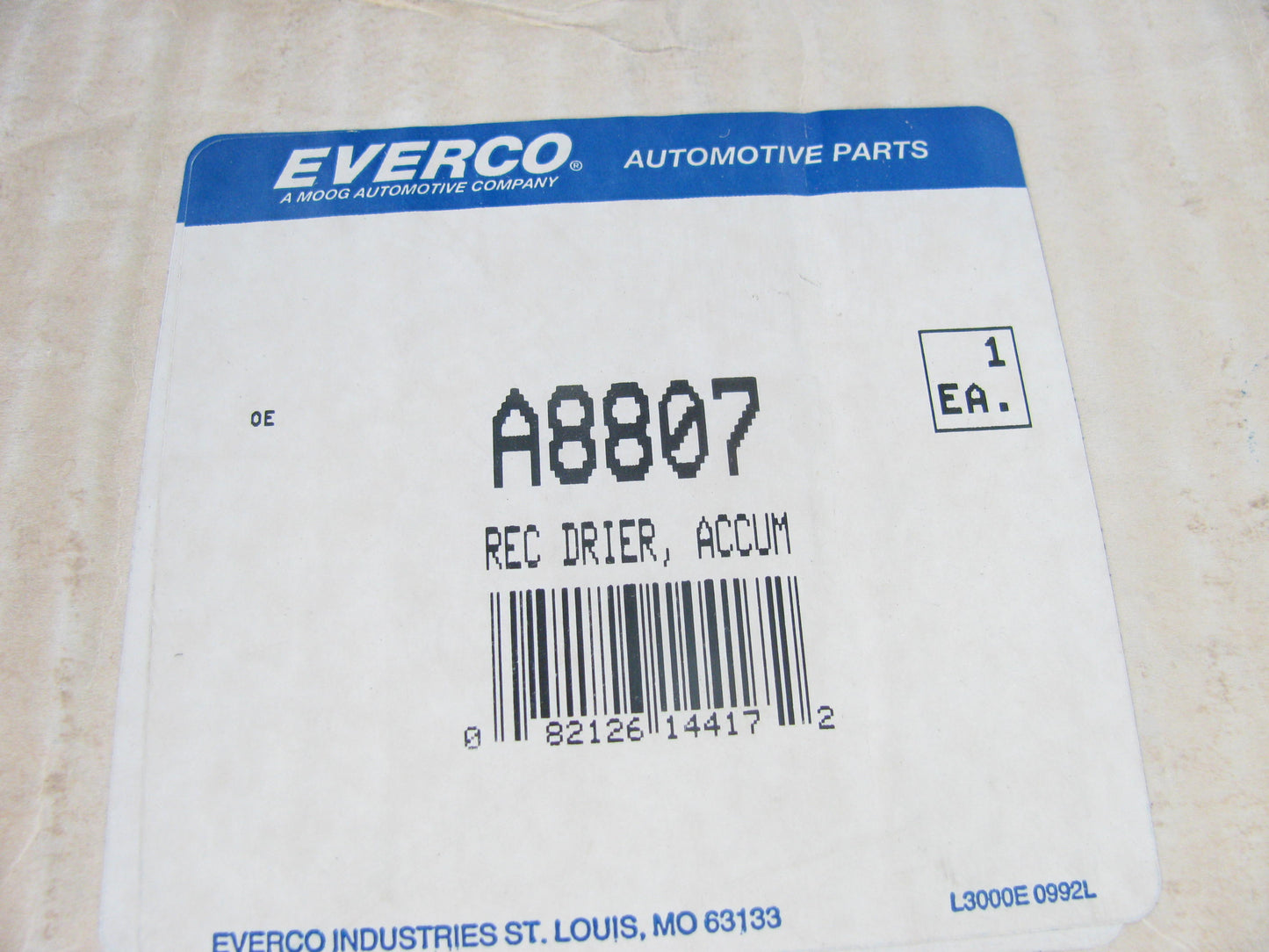 Everco A8807 A/C Accumulator