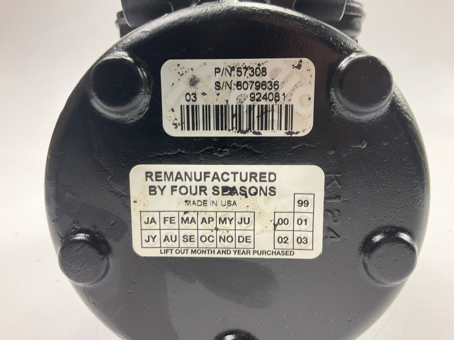REMAN. Everco A9041 A/C Compressor W/O Clutch