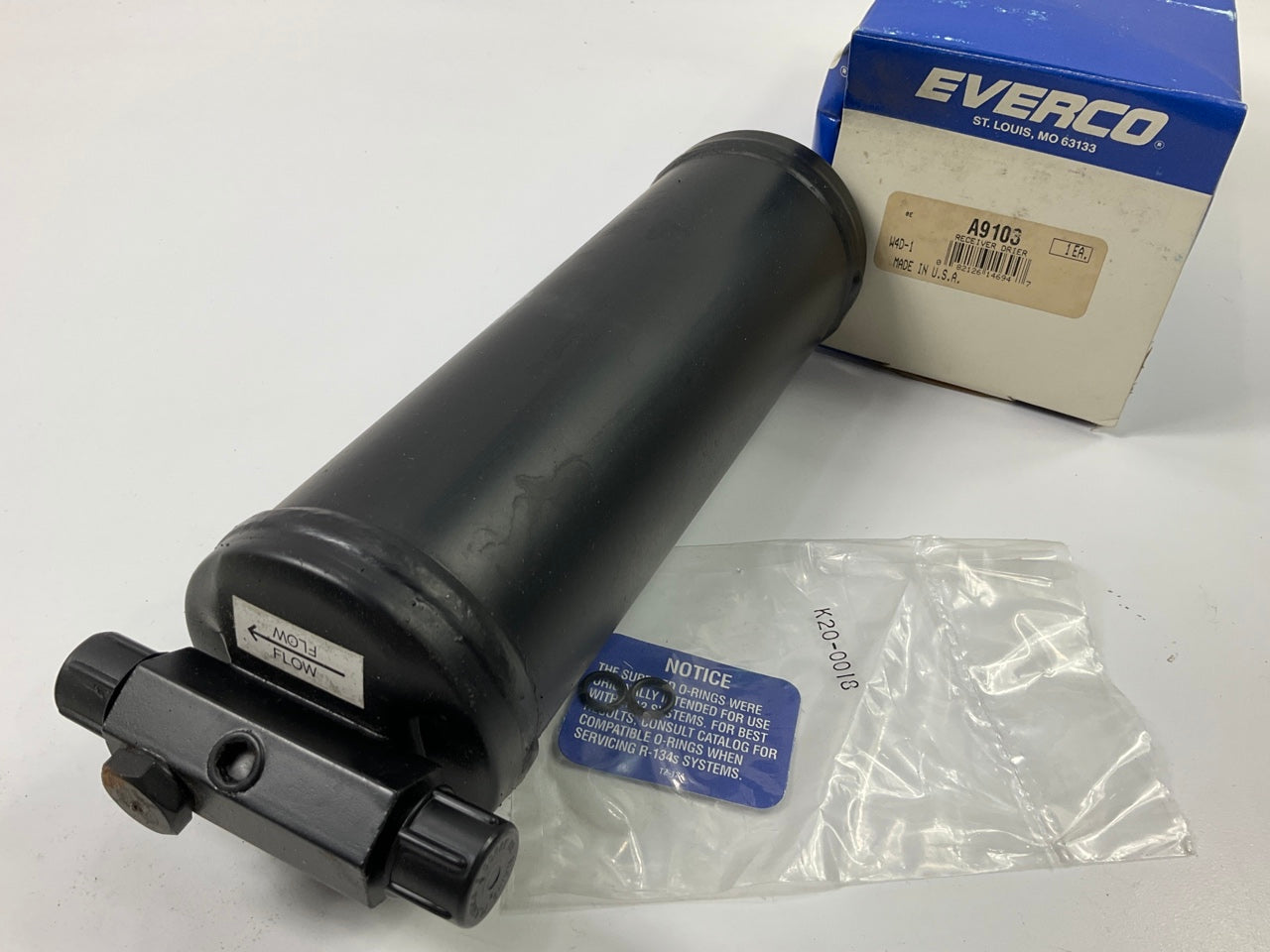 Everco A9103 A/C Receiver Drier Replaces IHC 544983C1, Peterbilt 18-01800