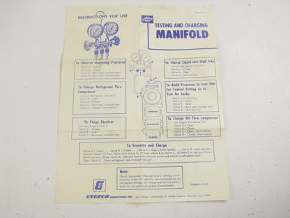 Everco A9550 A/C HVAC Manifold Gauge Set