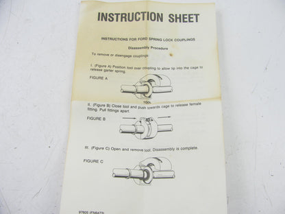 Everco A/C Spring Lock Coupling Quick Disconnect Tool  -  3/8'', 1/2'', 5/8'', 3/4