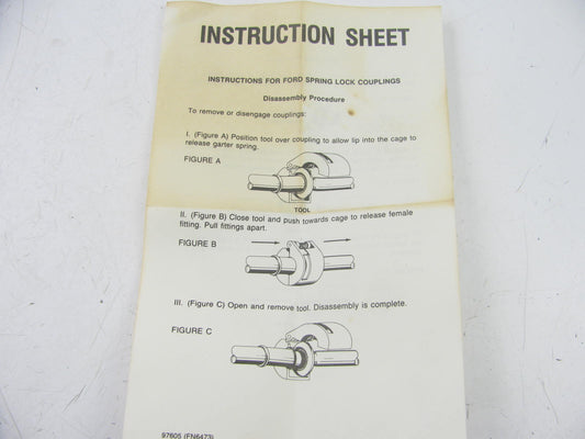 Everco A/C Spring Lock Coupling Quick Disconnect Tool  -  3/8'', 1/2'', 5/8'', 3/4