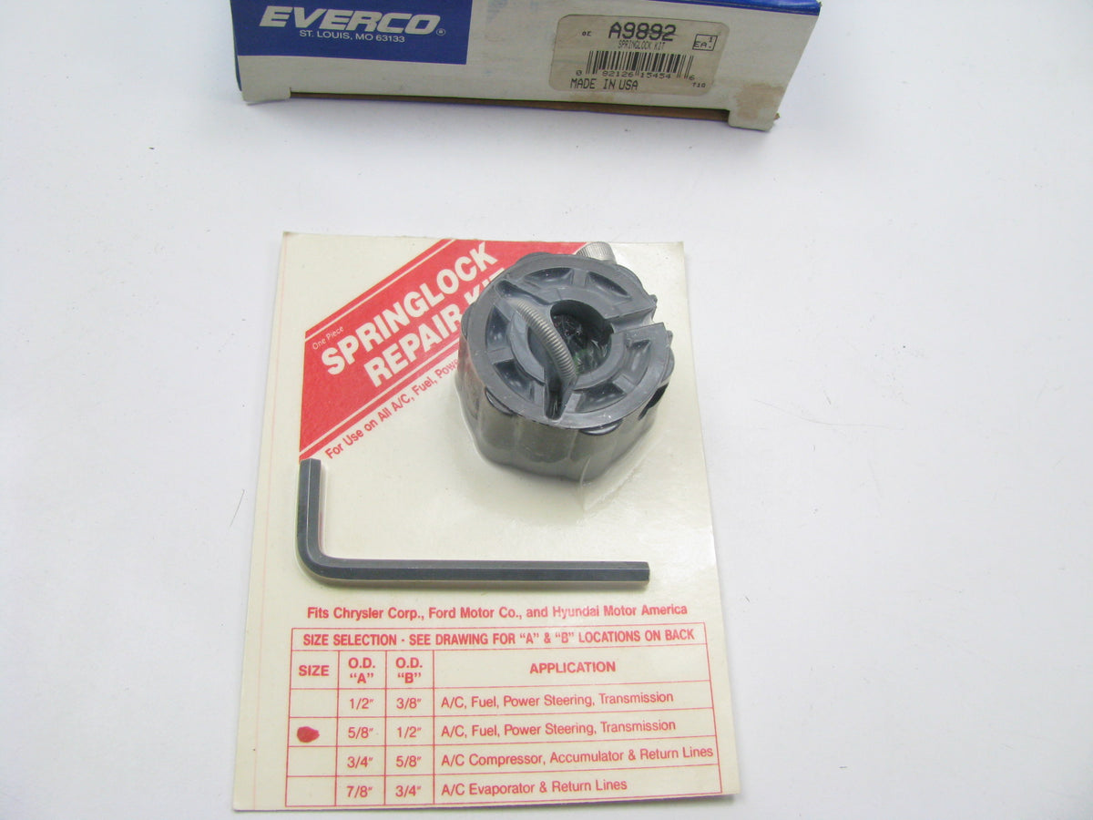 Ac Spring Lock Repair Everco A9892 Spring Lock Repair Kit For 1/2'' Tube A/C Evaportator, Re ...