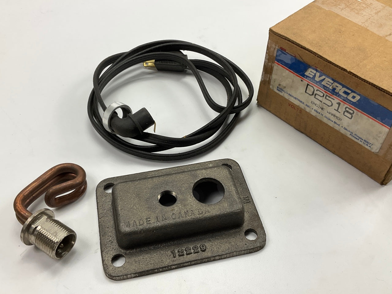 Everco D2518 Engine Block Heater, 1500 Watt For Cummins 215 235 265 280 300 370