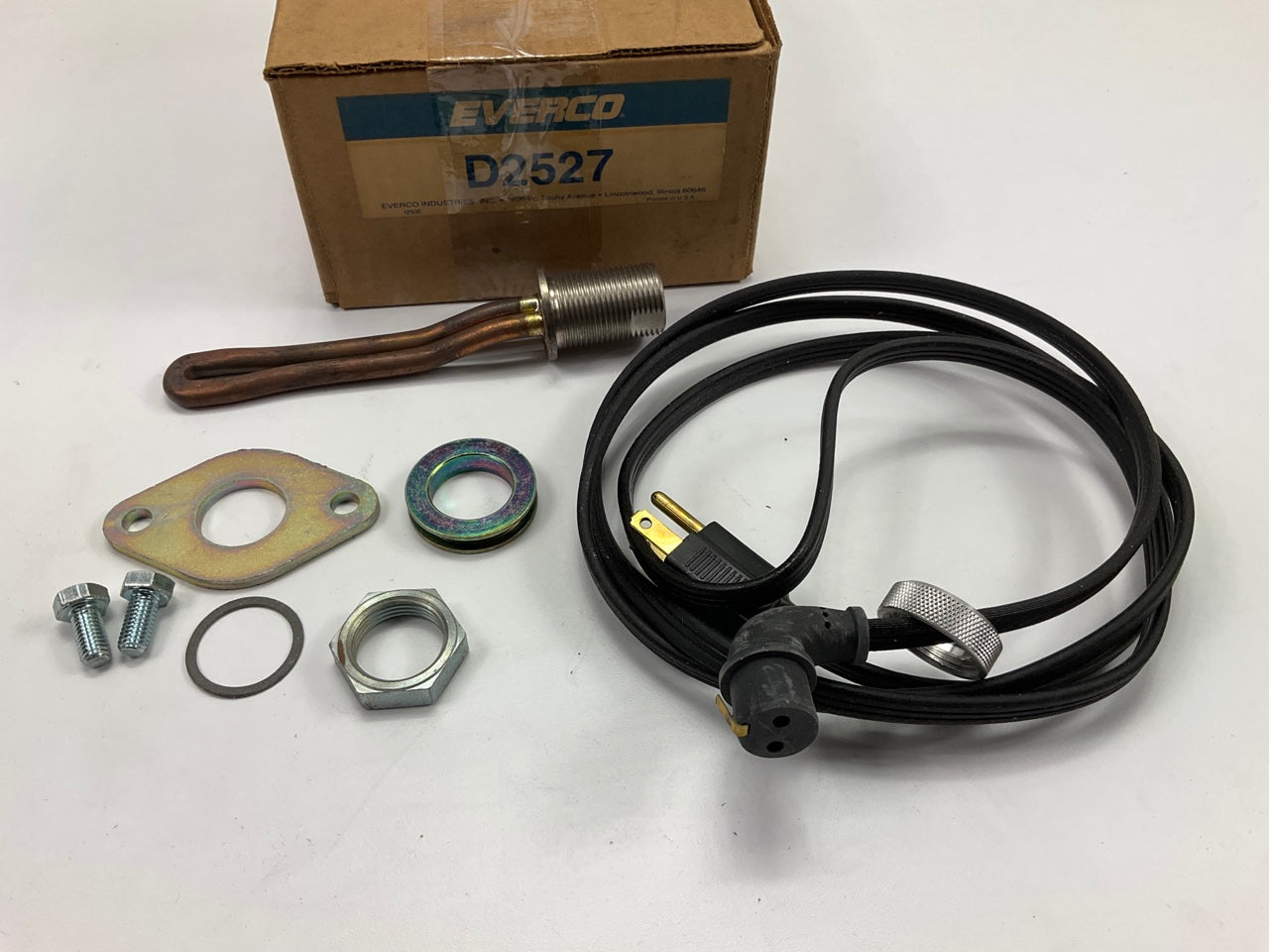 Everco D2527 Engine Block Heater, 1500 Watt For Mack MS200 MS300