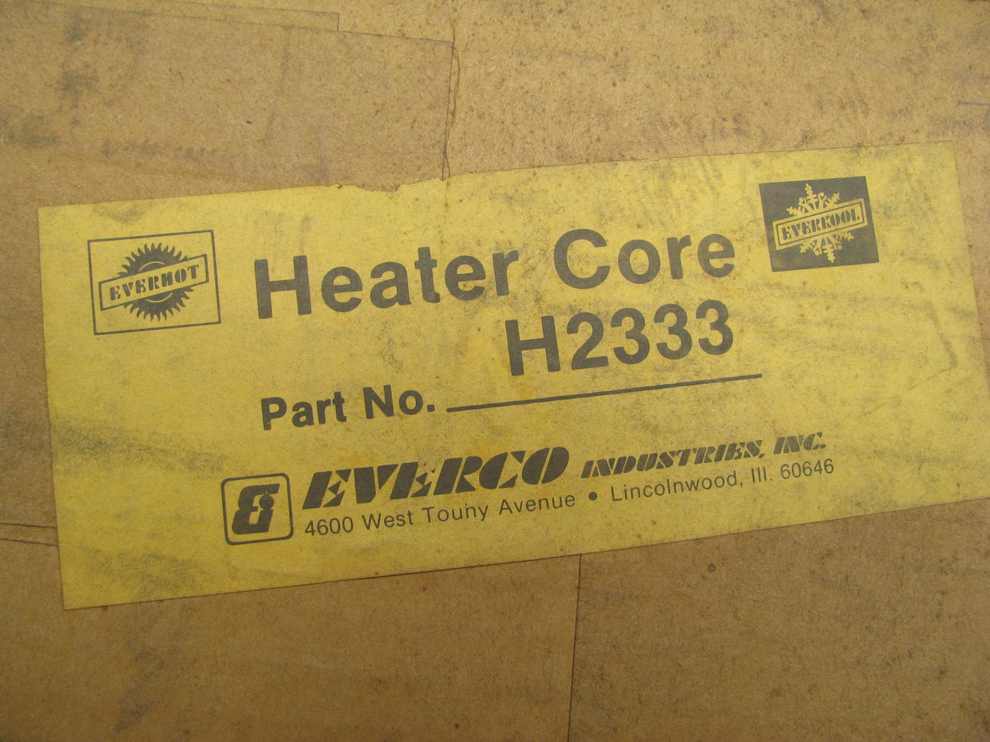 Everco H2333 HVAC Heater Core For Ford HD Trucks D8HZ-18476-A