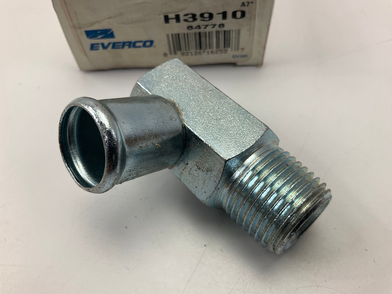 Everco H3910 HVAC Heater Fitting 3/4 Hose X 1/2 Male Pipe Thread, 90 Degree