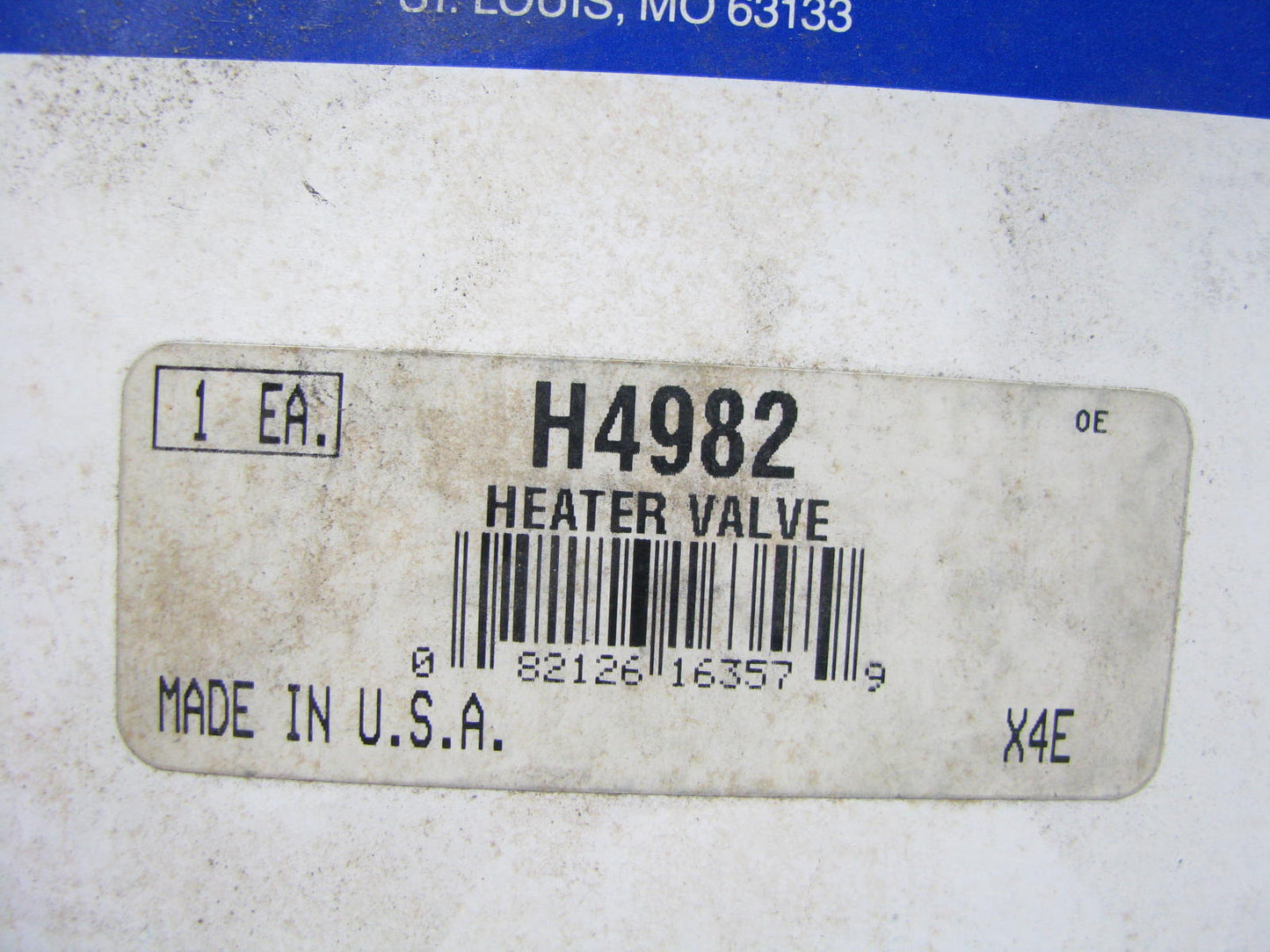 Everco H4982 Front Heater Control Valve Replaces: 74701