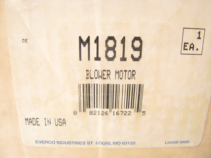 Everco M1819 HVAC Blower Motor Without Wheel