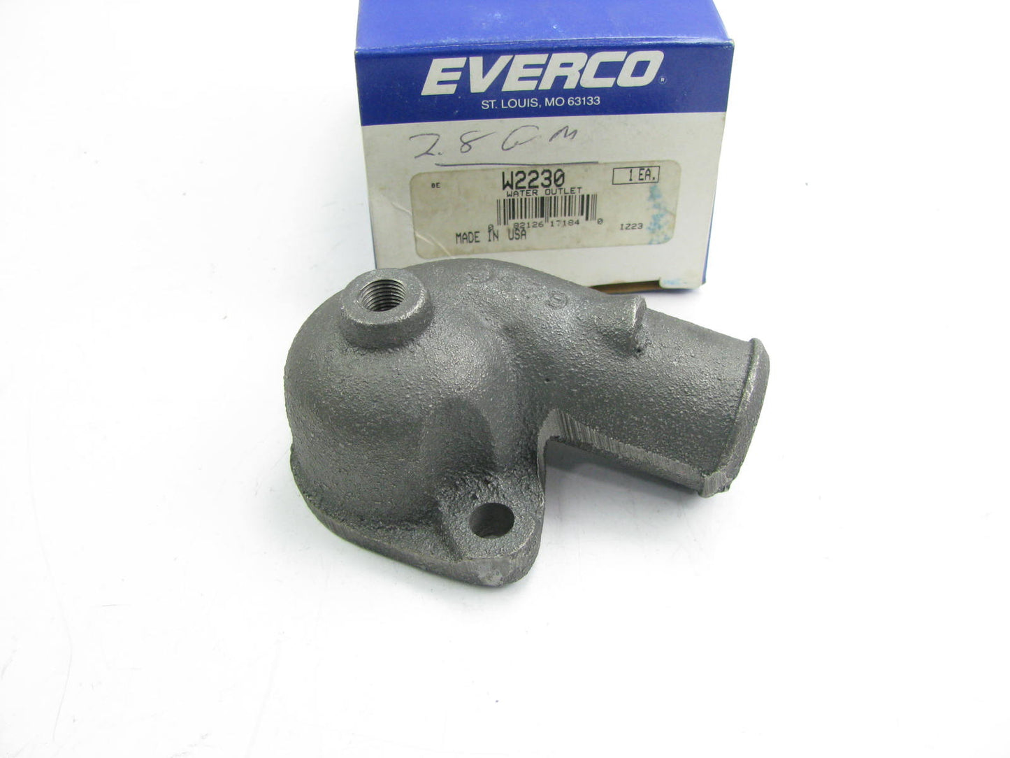 Everco W2230 Engine Coolant Water Outlet Thermostat Cover For 86-94 GM 2.8L 3.1L