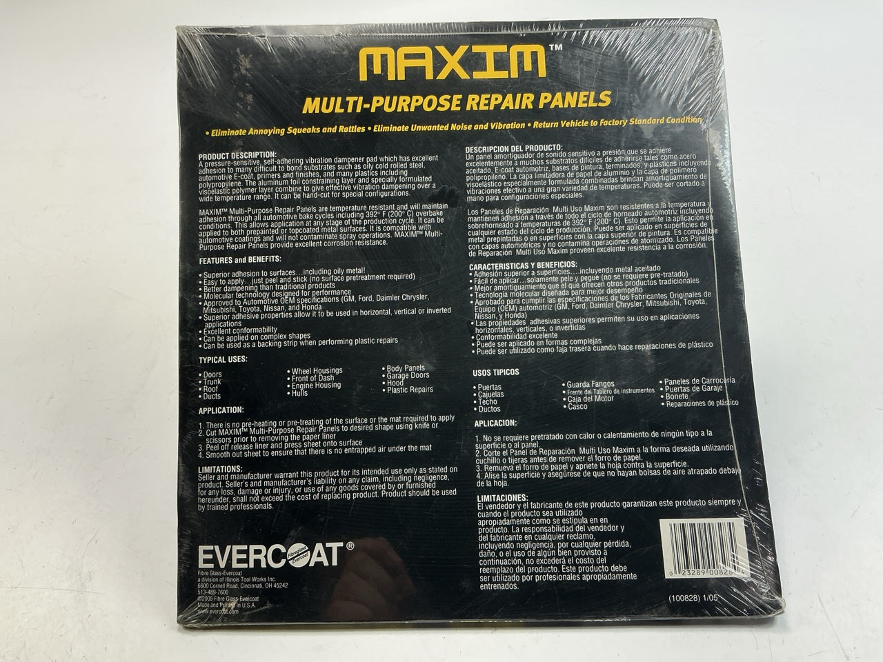 Evercoat 100828, Maxim Multi-Purpose Repair Panels. 12'' X 12'' - Pack Of 4