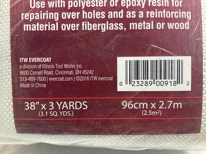 Evercoat 100918 Sea-glass Fiberglass Cloth 38'' X 3 Yds Fiber Glass Boat Repair