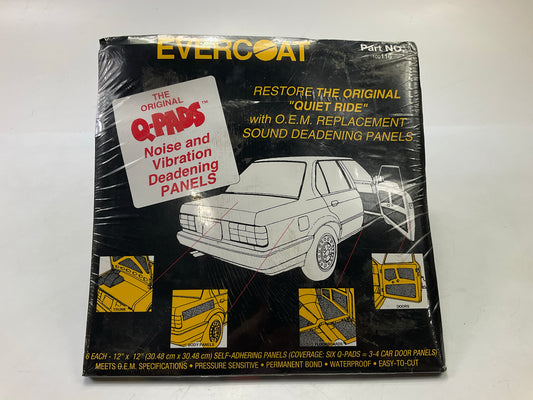Evercoat 116 Fiberglass Q-Pads Quiet Pads Sound Deadening Pads 12''X12'' Pack Of 6