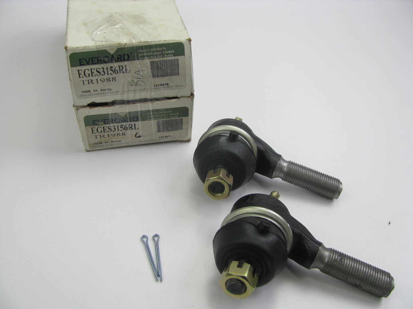 (2) Evergard EGES3156RL Front Outer Tie Rod End - 1990-1996 Mighty Max RWD