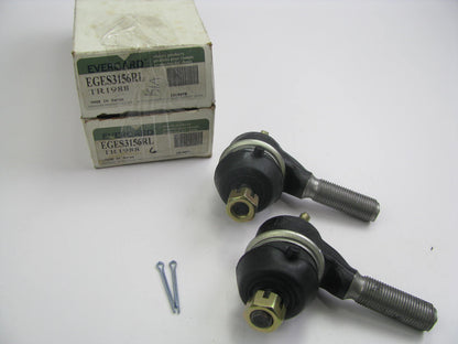 (2) Evergard EGES3156RL Front Outer Tie Rod End For 1990-1993 Dodge Ram 50 RWD