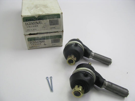 (2) Evergard EGES3156RL Front Outer Tie Rod End For 1990-1993 Dodge Ram 50 RWD