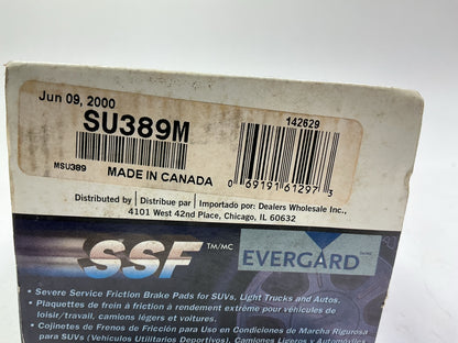 Evergard SU389M Front Disc Brake Pads W/ Slots 1989-1995 Toyota Pickup RWD (2WD)