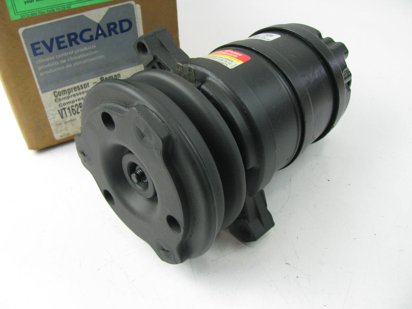 Evergard VT16259 Remanufactured A/C Compressor With Clutch - 57259