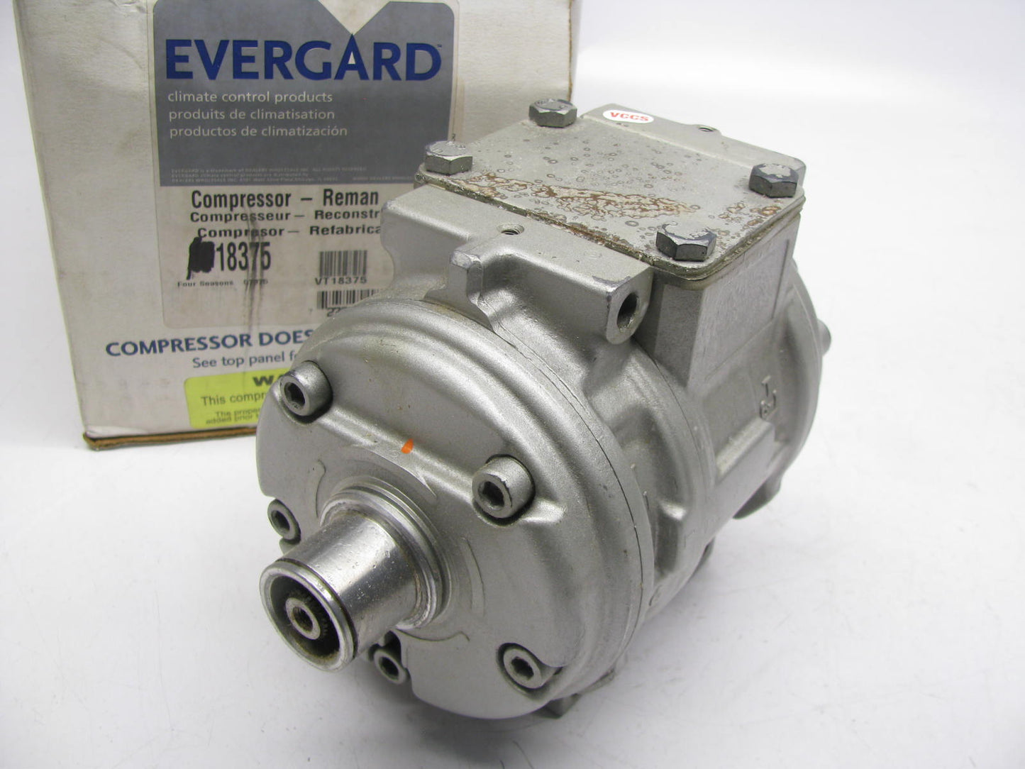 REMAN Evergard VT18375 A/C Compressor W/o Clutch