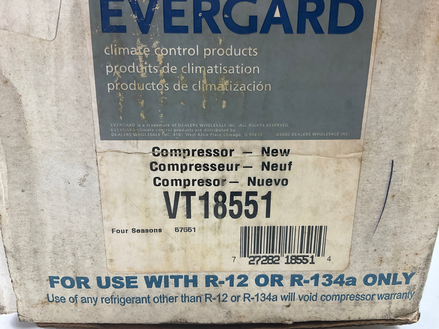 Evergard VT18551 SD508 A/C Compressor