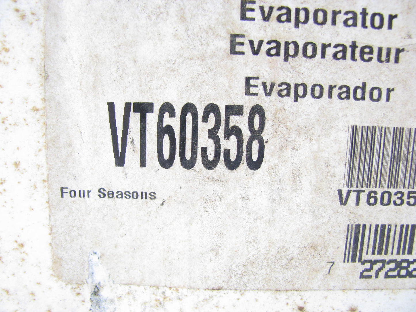 Evergard VT60358 A/C Evaporator Core