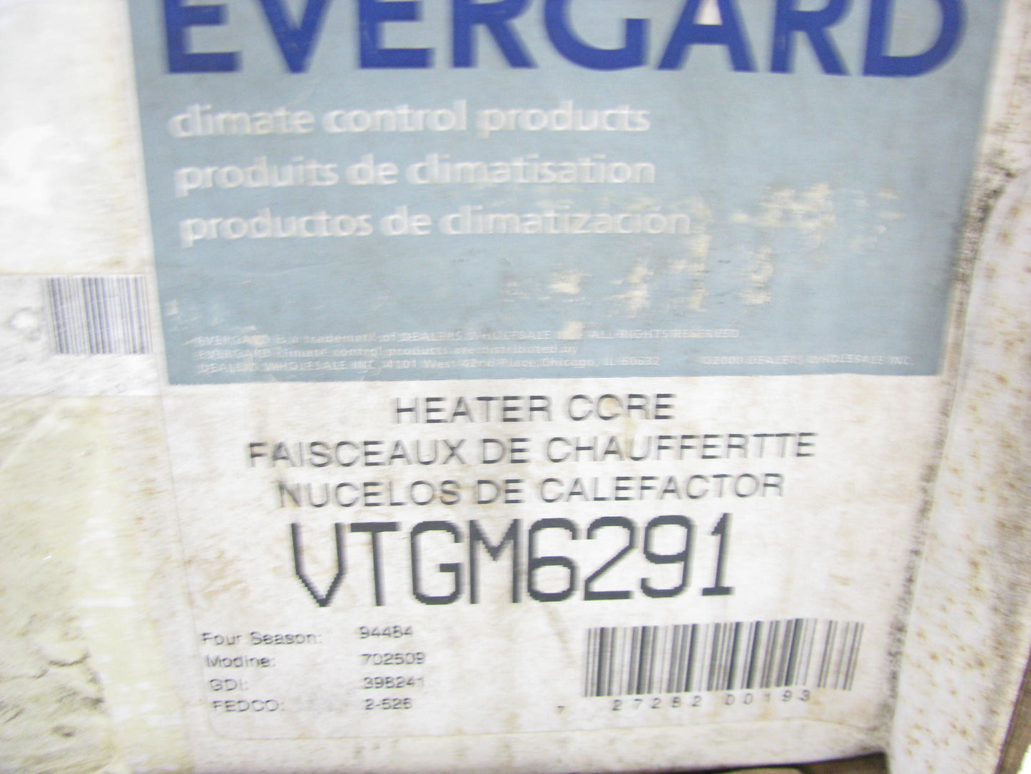 Evergard VTGM6291  HVAC Heater Core