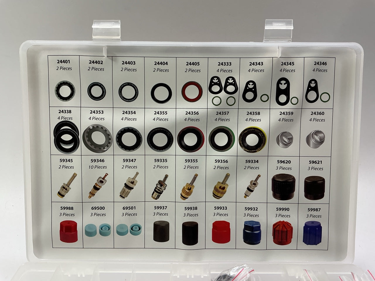 DAMAGED CASE Factory Air 24813 A/C Service Parts O-rings Seals Organizer. 626 PC