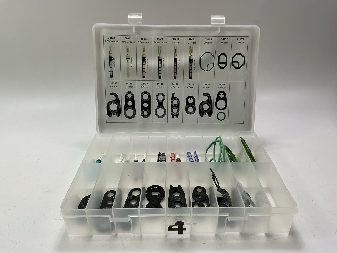 DAMAGED CASE Factory Air 24813 A/C Service Parts O-rings Seals Organizer. 626 PC