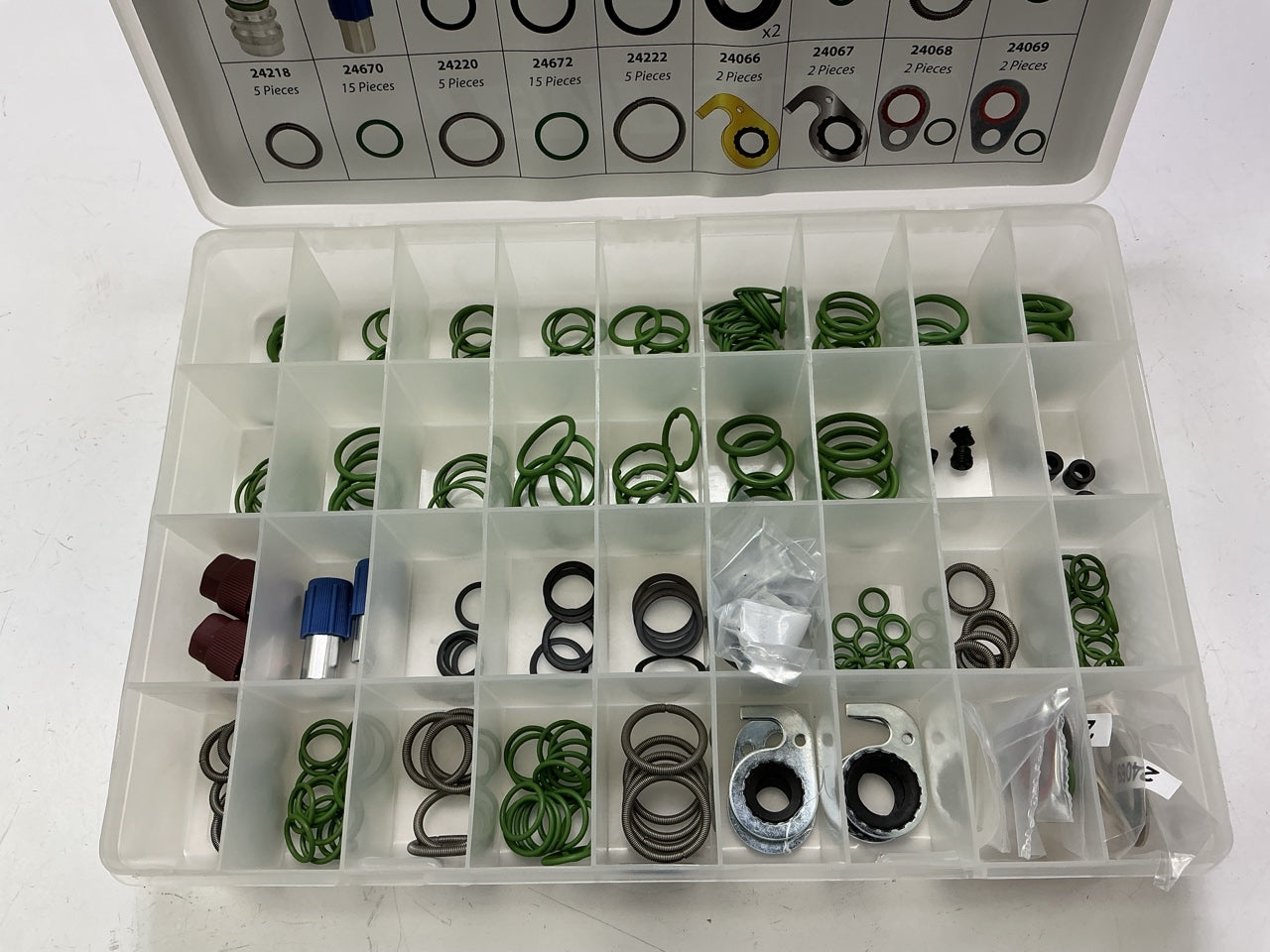 DAMAGED CASE Factory Air 24813 A/C Service Parts O-rings Seals Organizer. 626 PC
