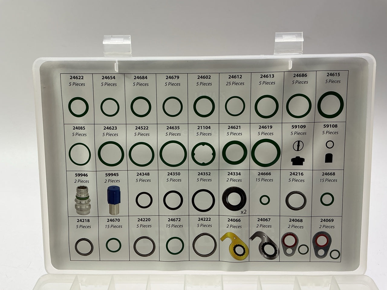 DAMAGED CASE Factory Air 24813 A/C Service Parts O-rings Seals Organizer. 626 PC