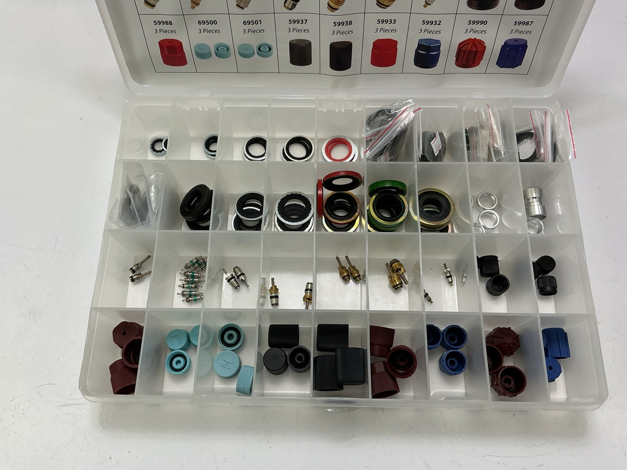 DAMAGED CASE Factory Air 24813 A/C Service Parts O-rings Seals Organizer. 626 PC