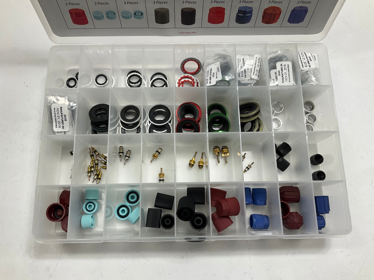 Factory Air 24813 A/C Service Parts O-rings Seals Organizer Assortment, 626 PC