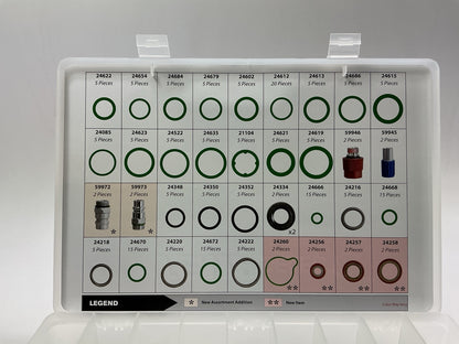 DAMAGED BOX - Factory Air 24818 Black A/C O-Ring Tech Tray Assortment Kit