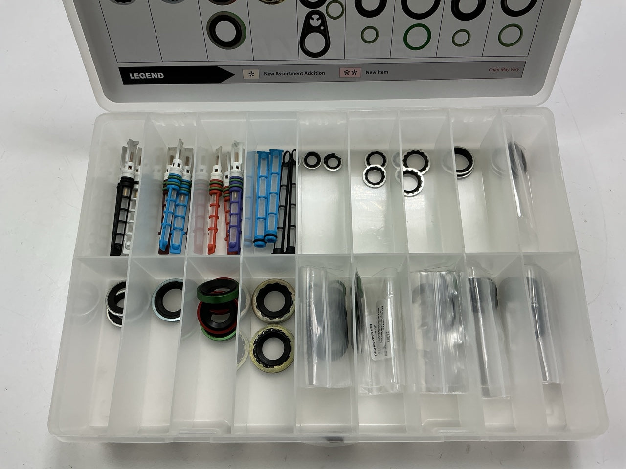 DAMAGED BOX - Factory Air 24818 Black A/C O-Ring Tech Tray Assortment Kit