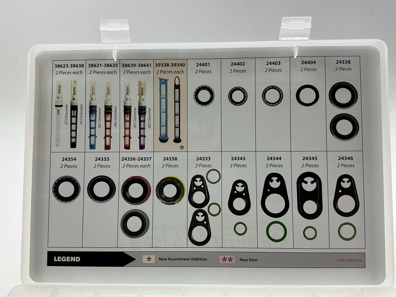 DAMAGED BOX - Factory Air 24818 Black A/C O-Ring Tech Tray Assortment Kit