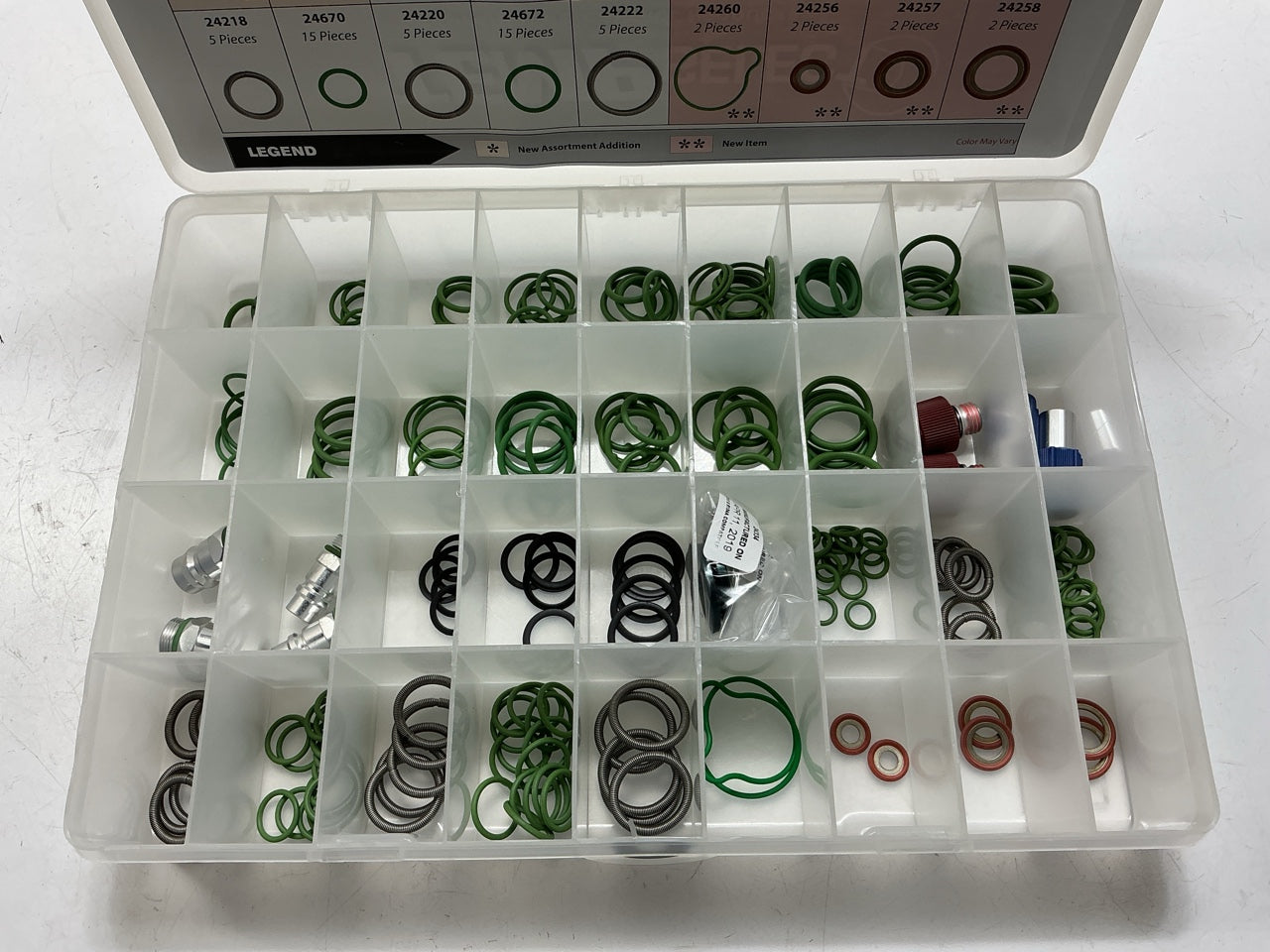 Factory Air 24818 Black A/C O-Ring Tech Tray Assortment Kit