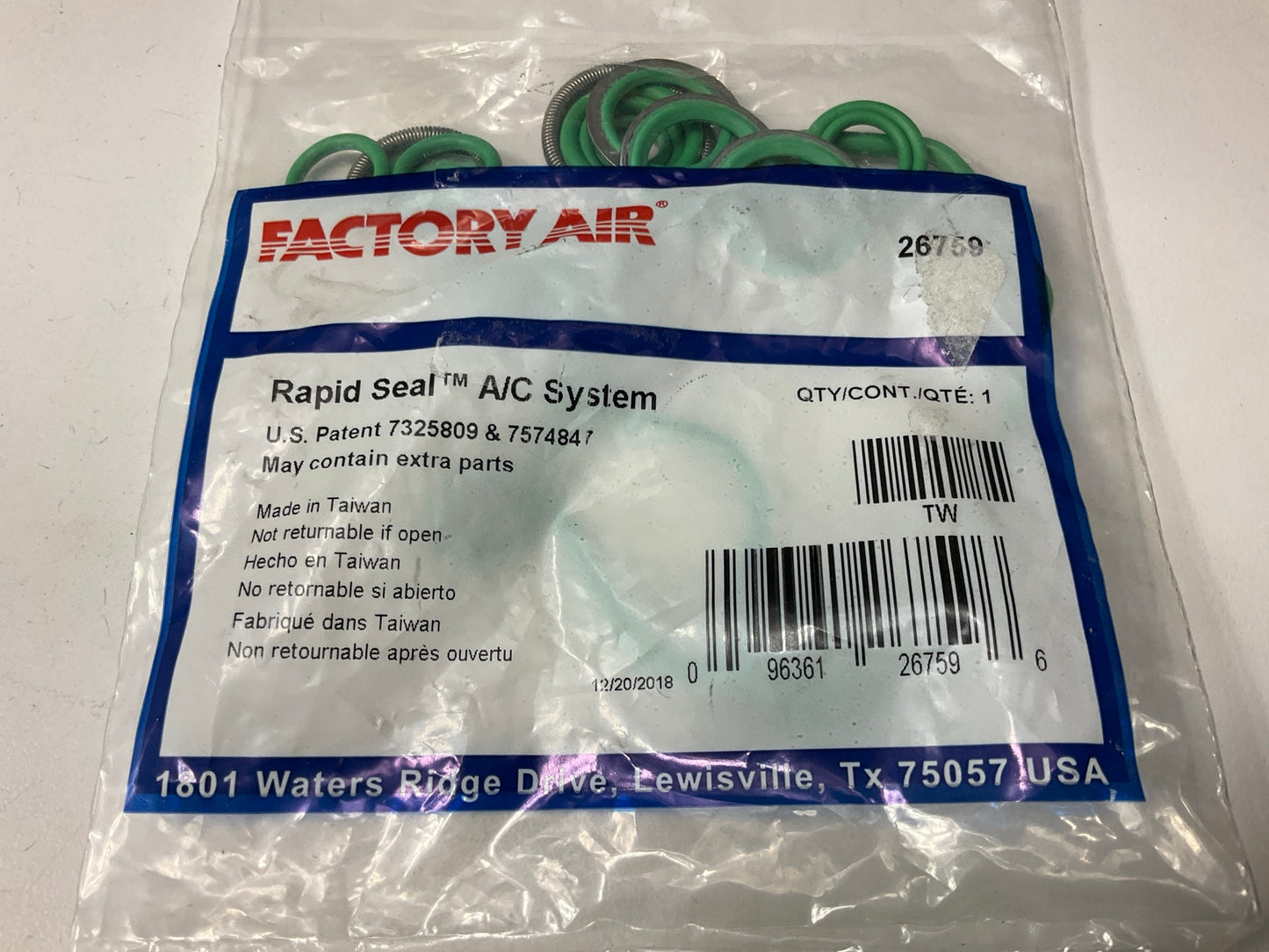 Factory Air 26759 A/C System O-Ring And Gasket Kit