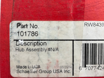 FAG 101786 Rear Wheel Hub Bearing - 2010-2013 Ford Transit Connect